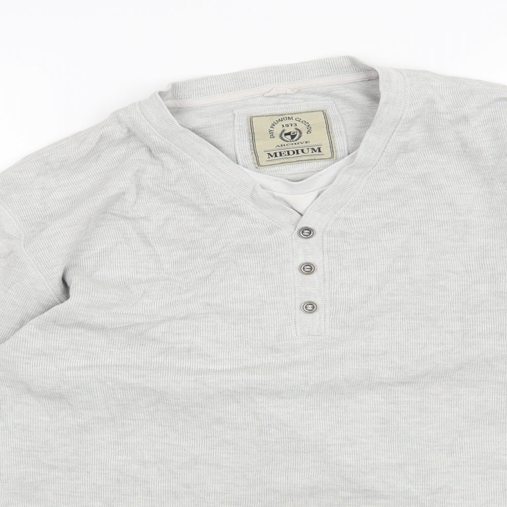 Easy Mens Grey   Pullover Jumper Size M