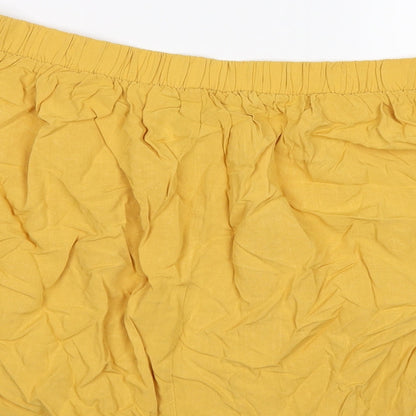 New Look Womens Yellow   Flare Skirt Size 16