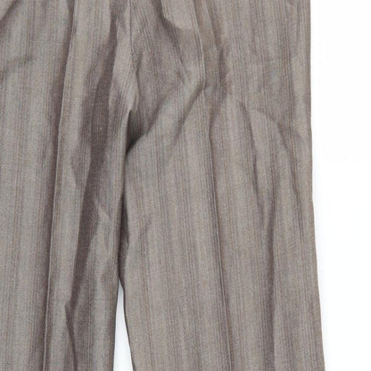 Preworn Mens Grey Striped  Dress Pants Trousers  L32 in