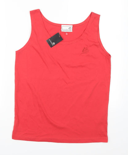 First Avenue Womens Red   Basic Tank Size S