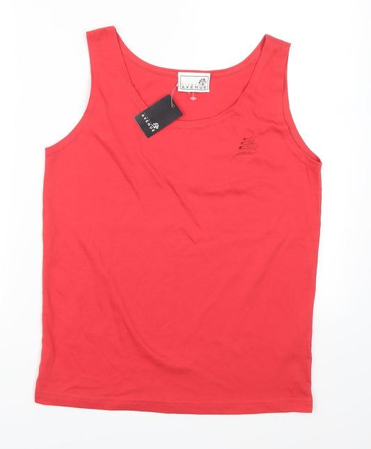 First Avenue Womens Red   Basic Tank Size S
