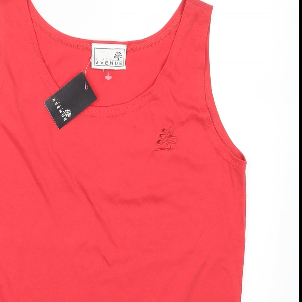 First Avenue Womens Red   Basic Tank Size S