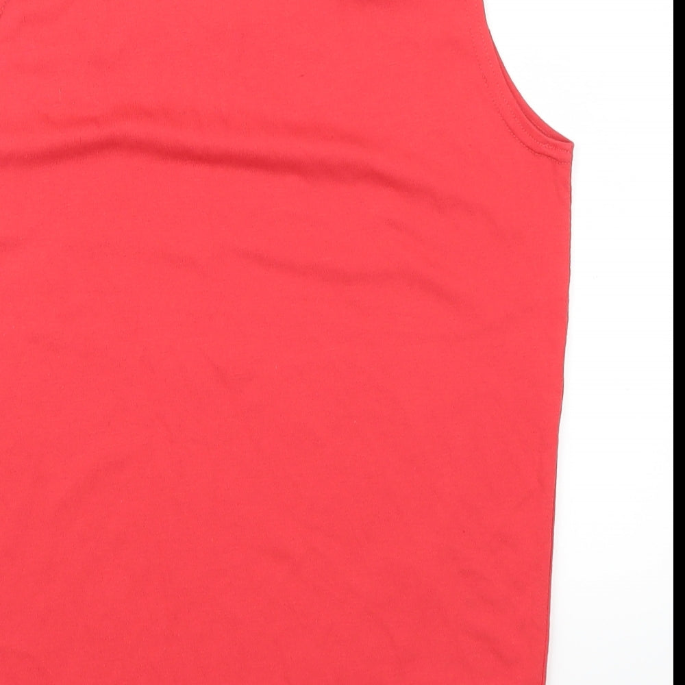 First Avenue Womens Red   Basic Tank Size S