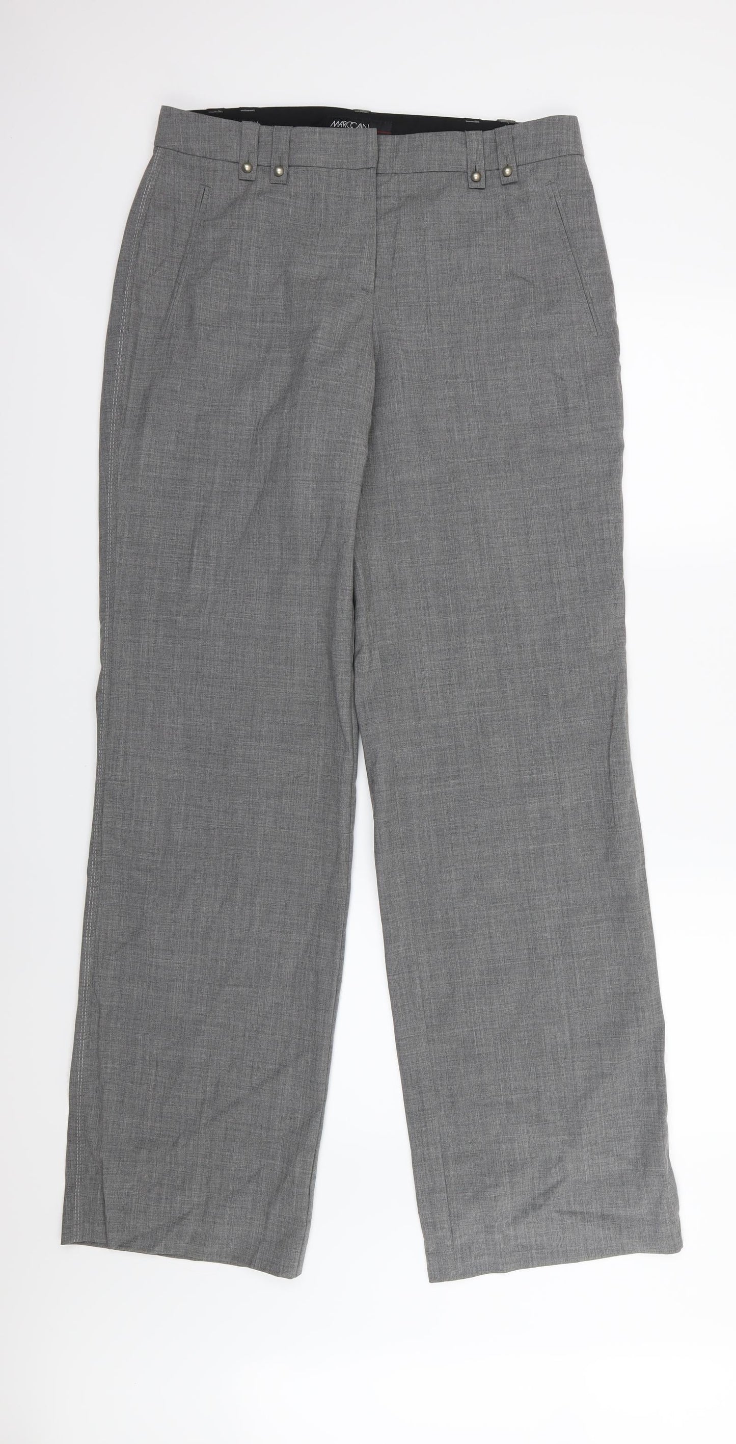 Marc Cain Womens Grey   Trousers   L36 in - Extra Long Leg