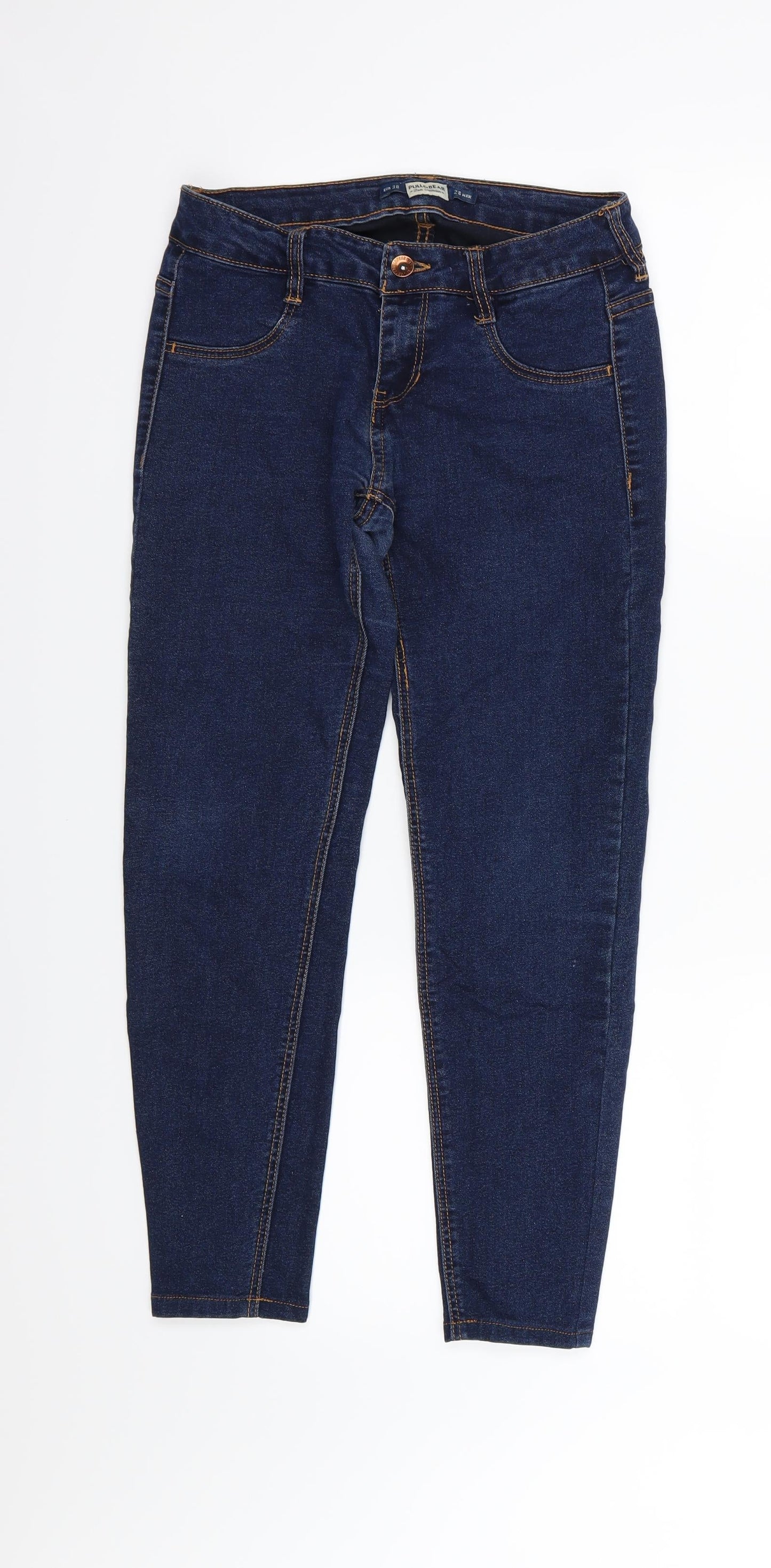 Pull&Bear Womens Blue  Denim Skinny Jeans  L25 in