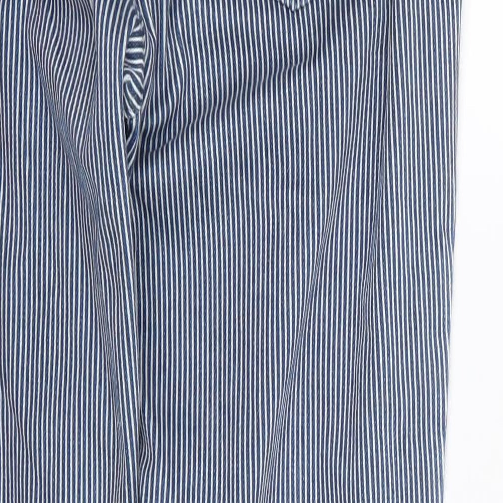 Uniqlo Womens Blue Striped Denim Jegging Jeans Size S L24 in - Cropped