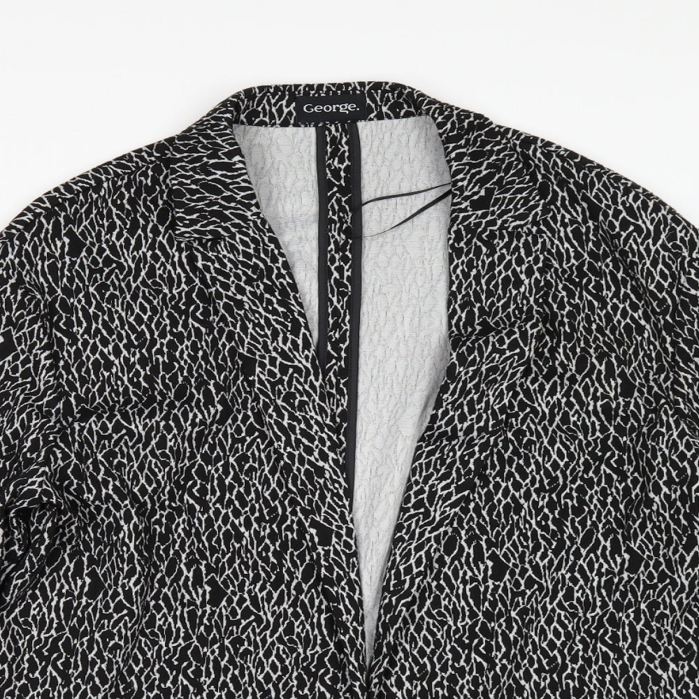 George Womens Black Geometric  Jacket  Size 12