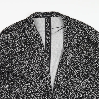 George Womens Black Geometric  Jacket  Size 12