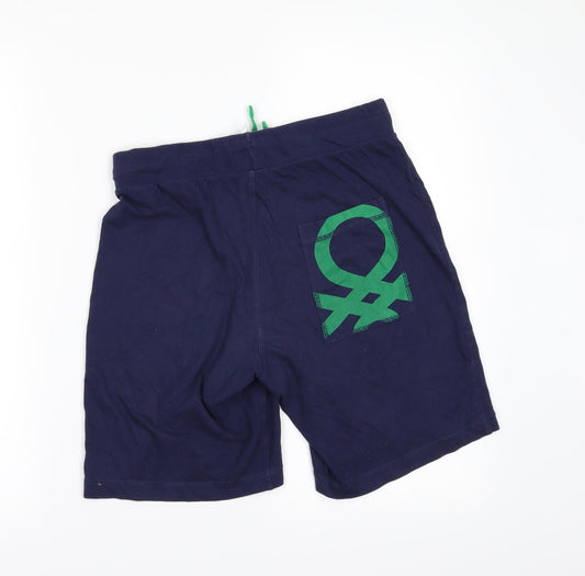 United Colors of Benetton Womens Blue   Sweat Shorts Size 30