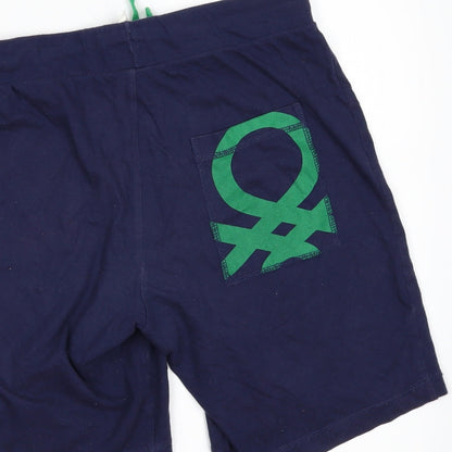 United Colors of Benetton Womens Blue   Sweat Shorts Size 30