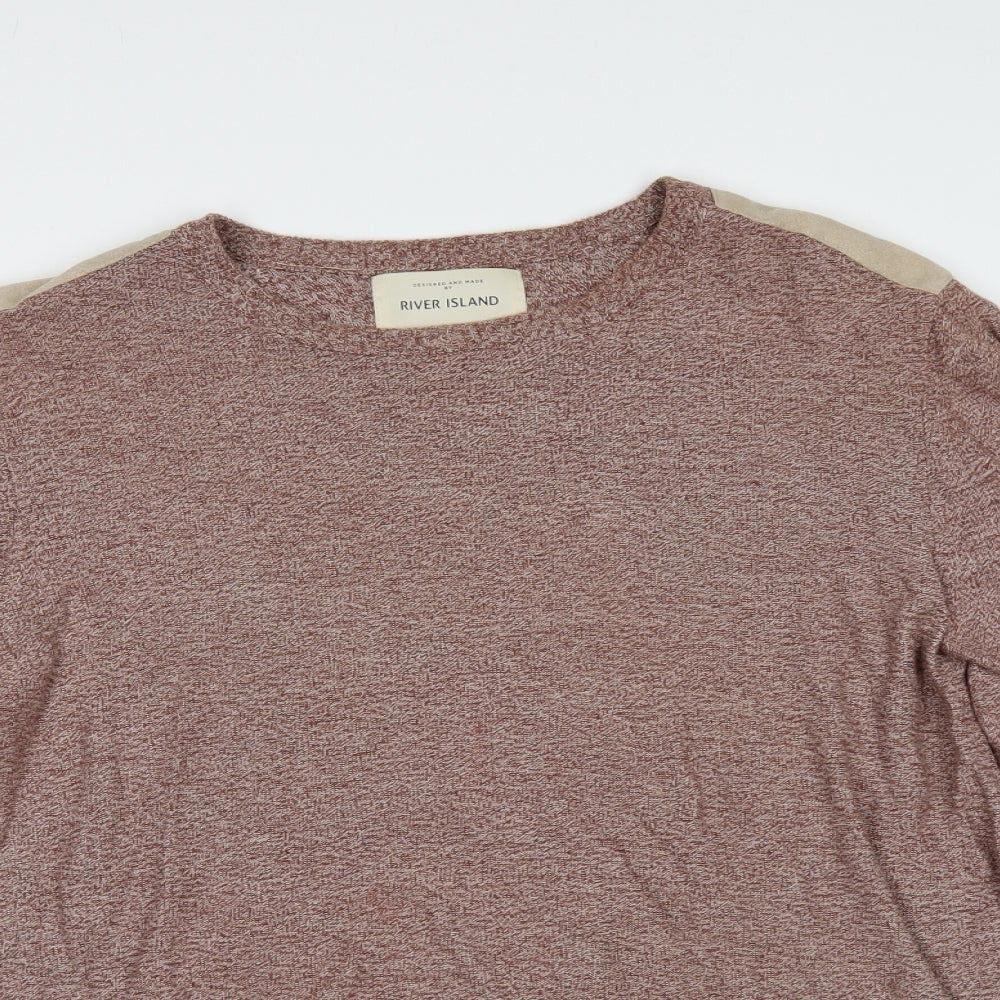 River Island Mens Red   Pullover Jumper Size L