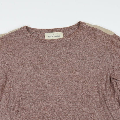 River Island Mens Red   Pullover Jumper Size L