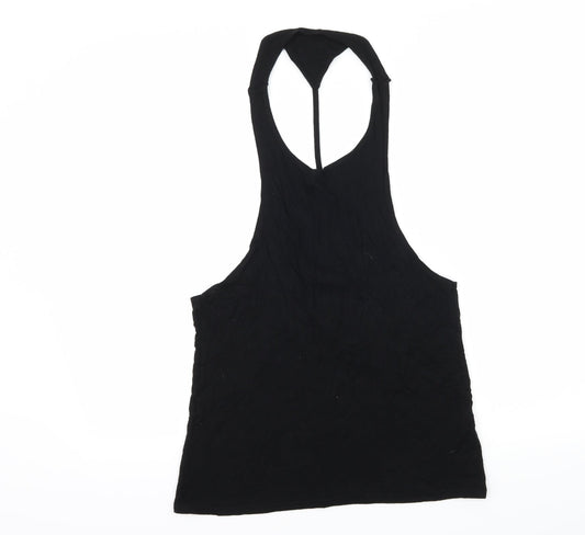 Boohoo Womens Black  Jersey Camisole Tank Size 8  - Open back