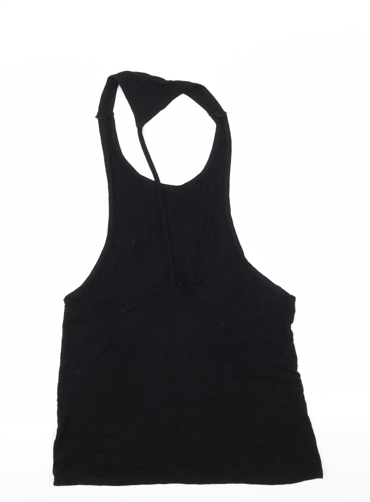 Boohoo Womens Black  Jersey Camisole Tank Size 8  - Open back