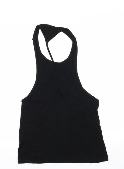 Boohoo Womens Black  Jersey Camisole Tank Size 8  - Open back