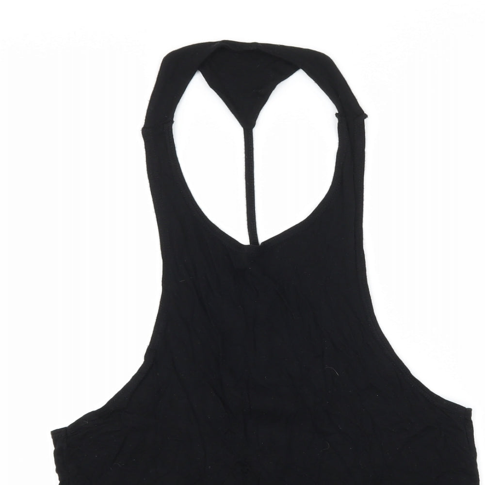 Boohoo Womens Black  Jersey Camisole Tank Size 8  - Open back