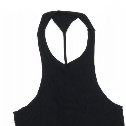 Boohoo Womens Black  Jersey Camisole Tank Size 8  - Open back
