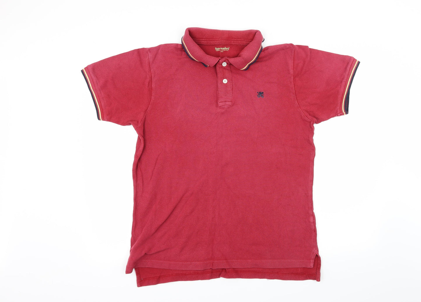 Easy Mens Red  Jersey  Polo Size M  - Sunwashed