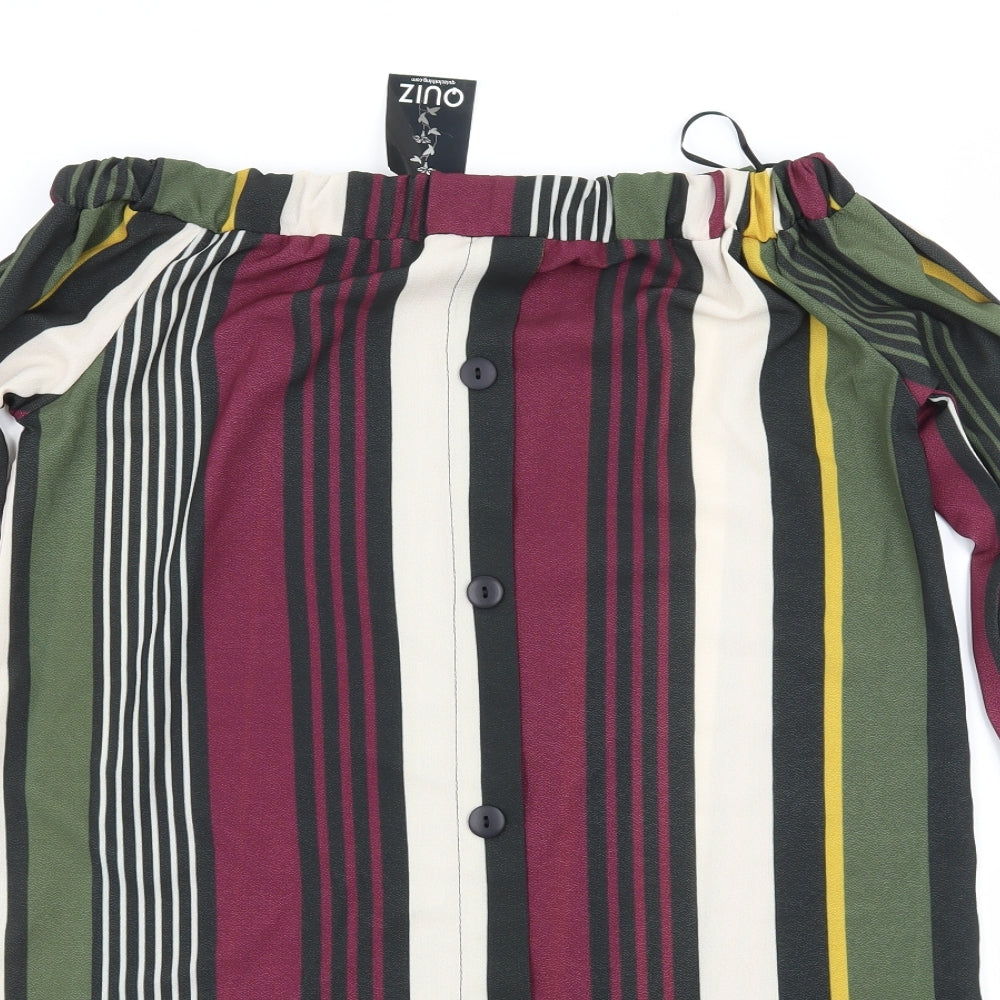 Quiz Womens Multicoloured Striped  Shift  Size 10
