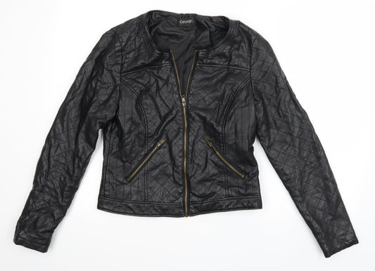 George Womens Black   Jacket Coat Size 10