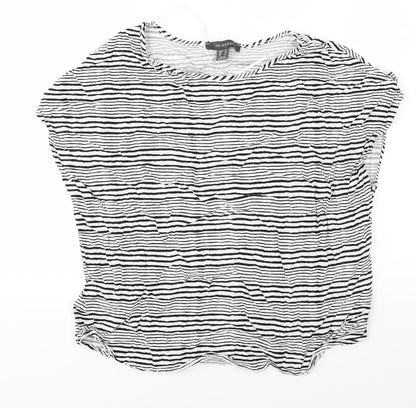 Primark Womens Black Striped  Basic Blouse Size 14