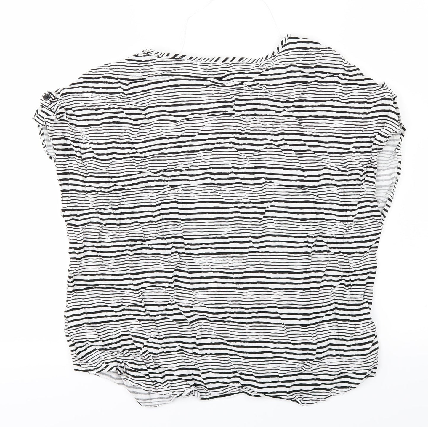 Primark Womens Black Striped  Basic Blouse Size 14