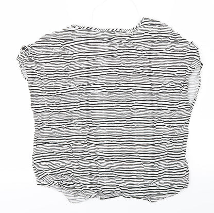 Primark Womens Black Striped  Basic Blouse Size 14
