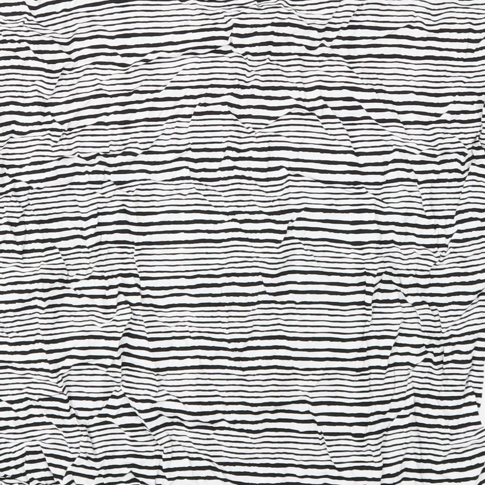 Primark Womens Black Striped  Basic Blouse Size 14