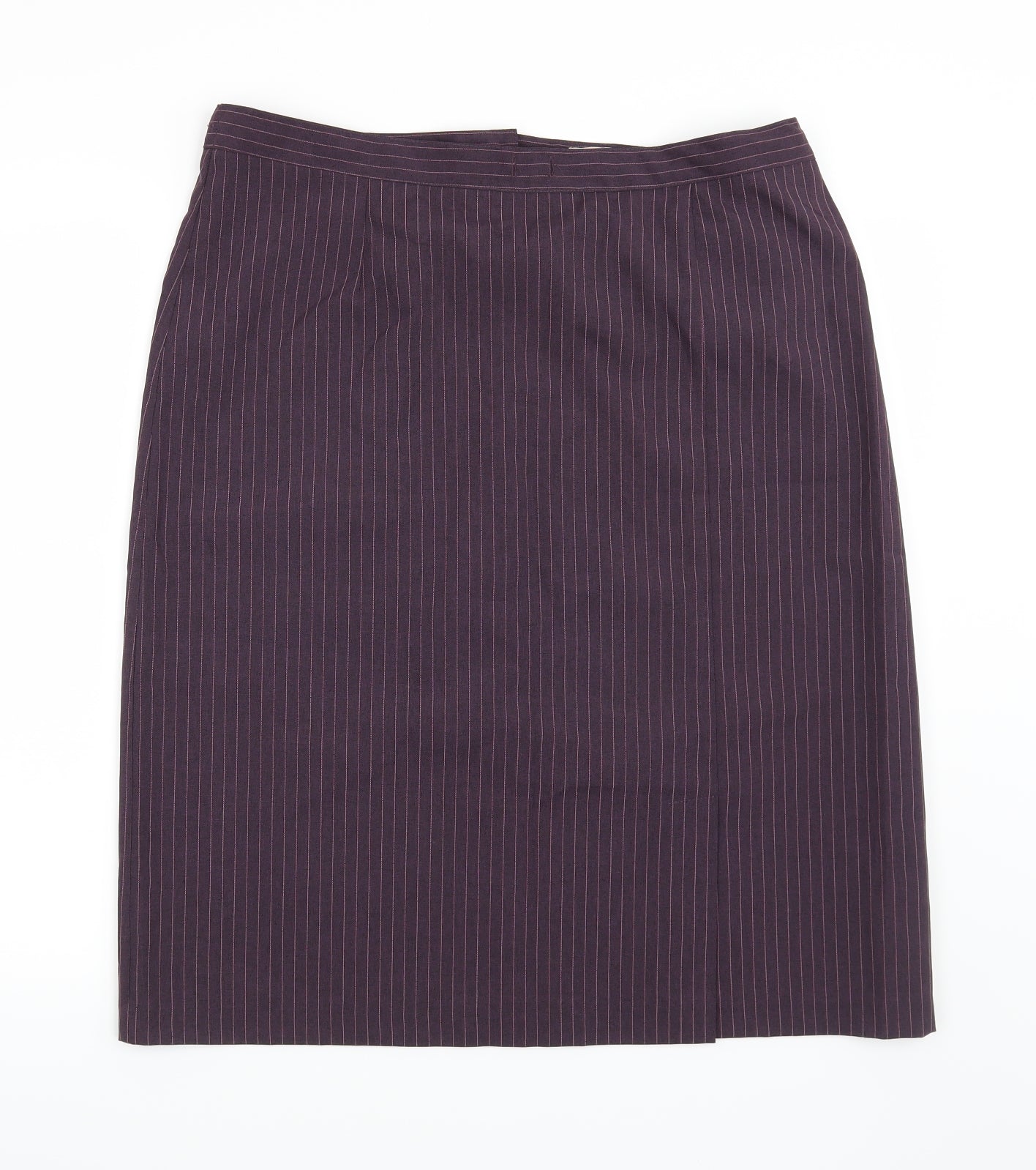 Daxon Womens Purple Striped  A-Line Skirt Size 8