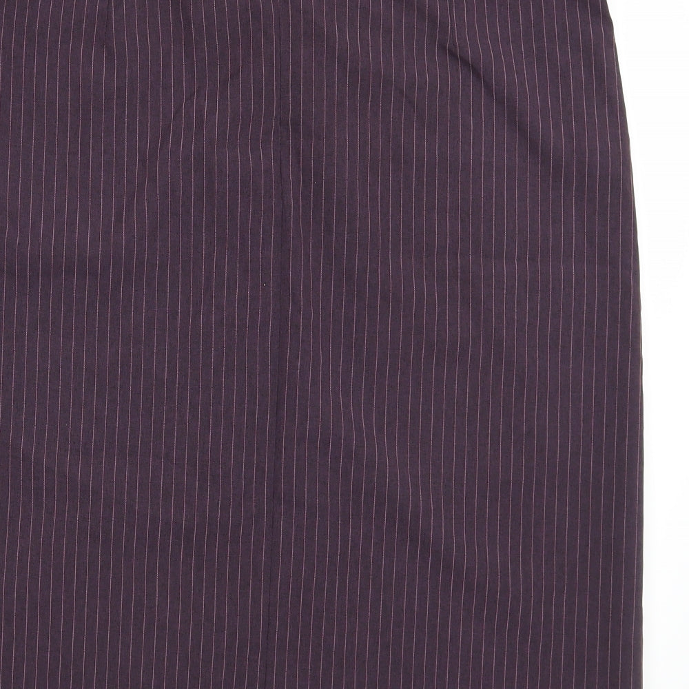 Daxon Womens Purple Striped  A-Line Skirt Size 8