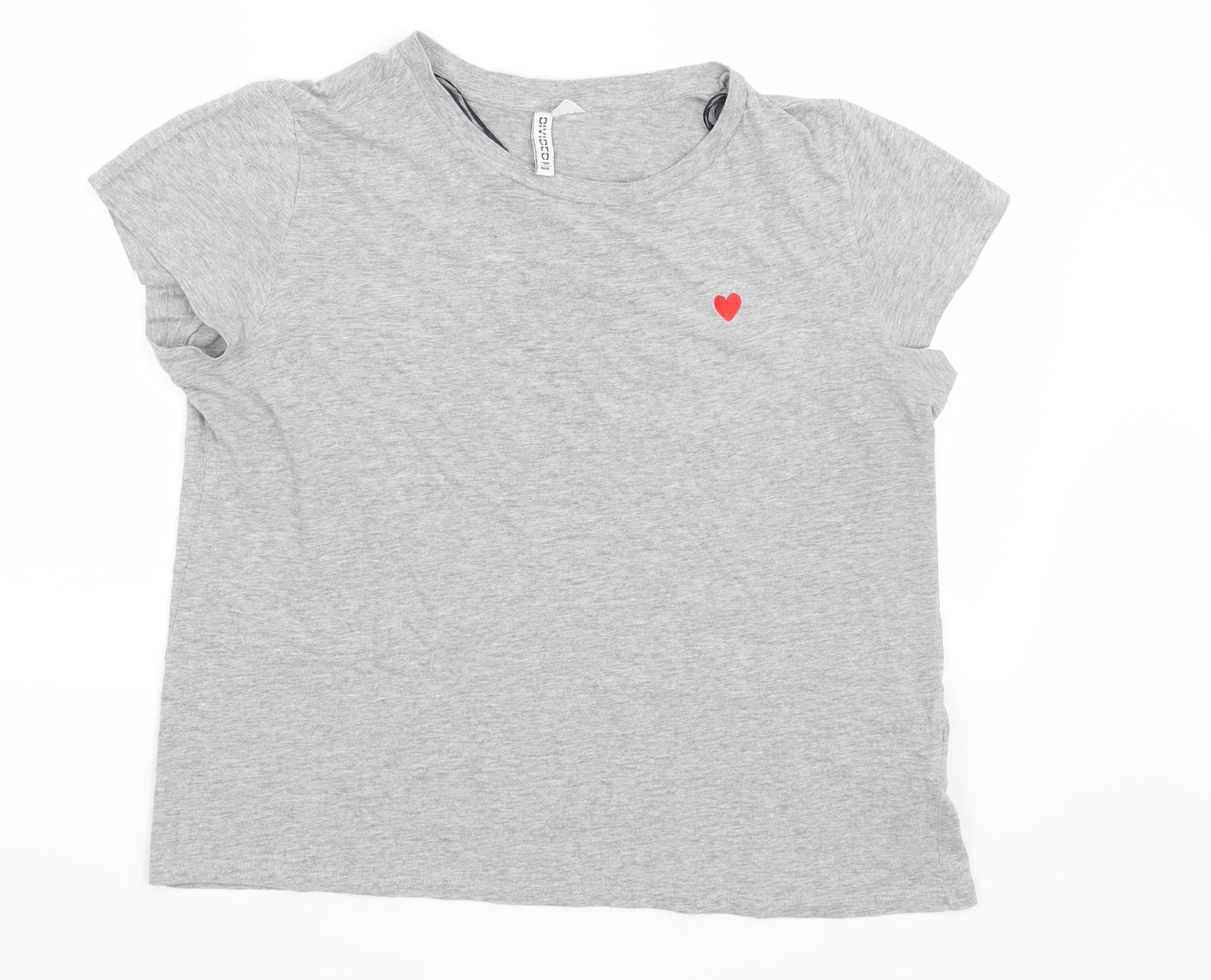 Divided by H&M Womens Grey   Basic T-Shirt Size L