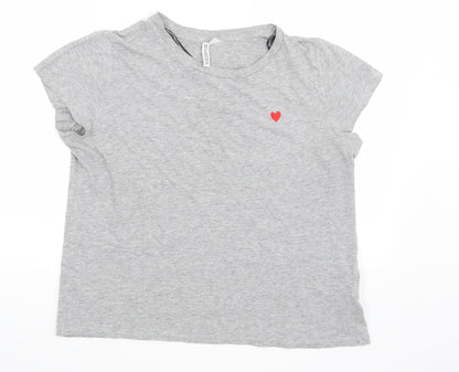 Divided by H&M Womens Grey   Basic T-Shirt Size L