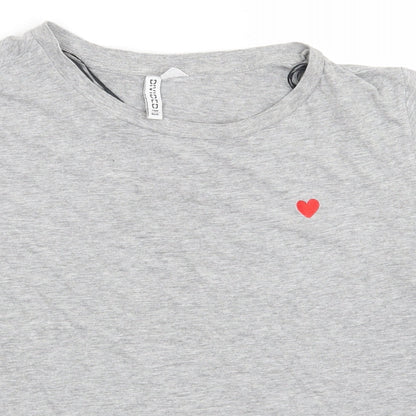 Divided by H&M Womens Grey   Basic T-Shirt Size L
