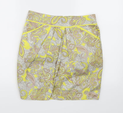 H&M Womens Brown Paisley  A-Line Skirt Size 10