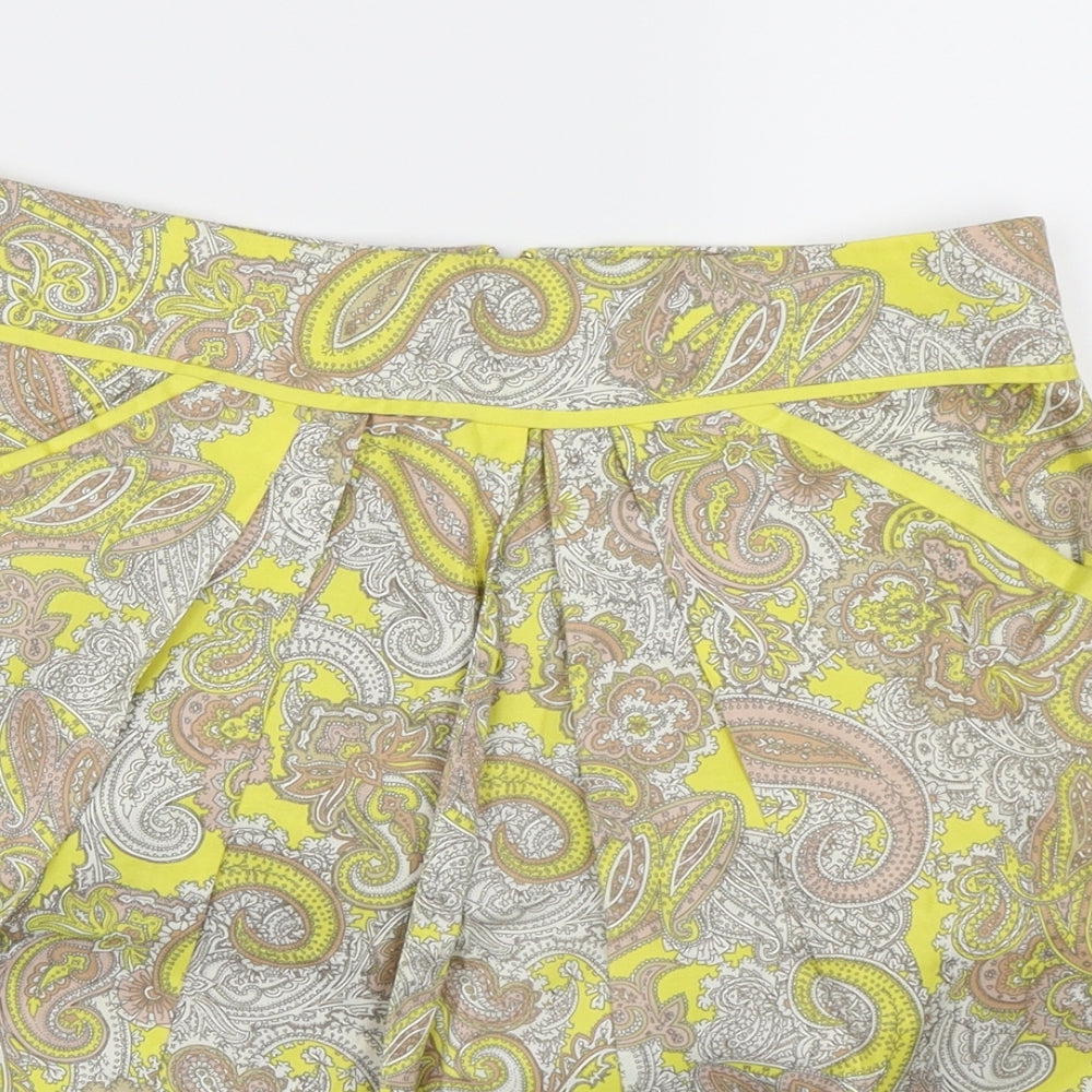 H&M Womens Brown Paisley  A-Line Skirt Size 10