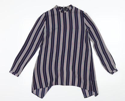 Primark Womens Blue Striped  Basic Blouse Size 4