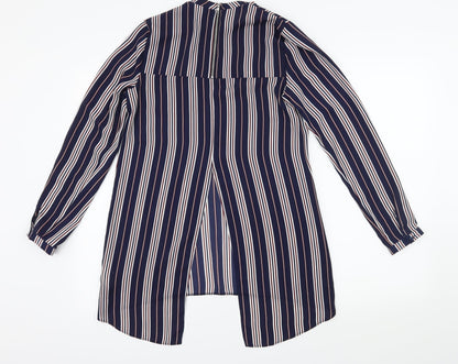 Primark Womens Blue Striped  Basic Blouse Size 4