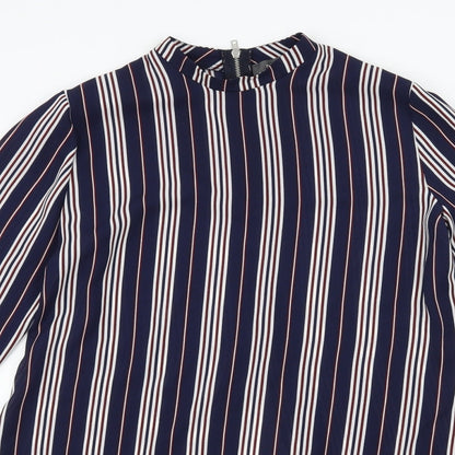 Primark Womens Blue Striped  Basic Blouse Size 4