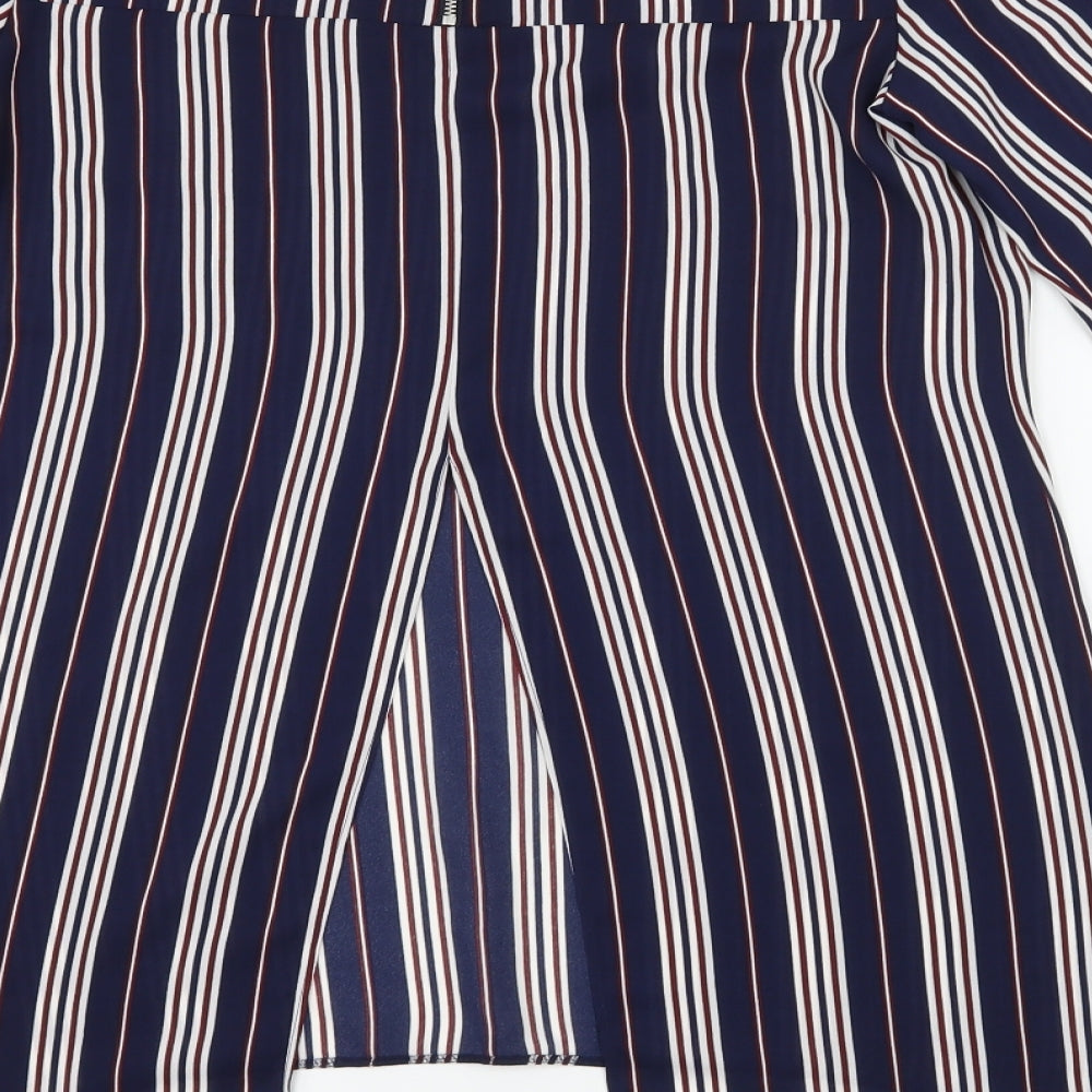 Primark Womens Blue Striped  Basic Blouse Size 4