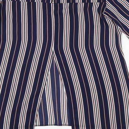 Primark Womens Blue Striped  Basic Blouse Size 4