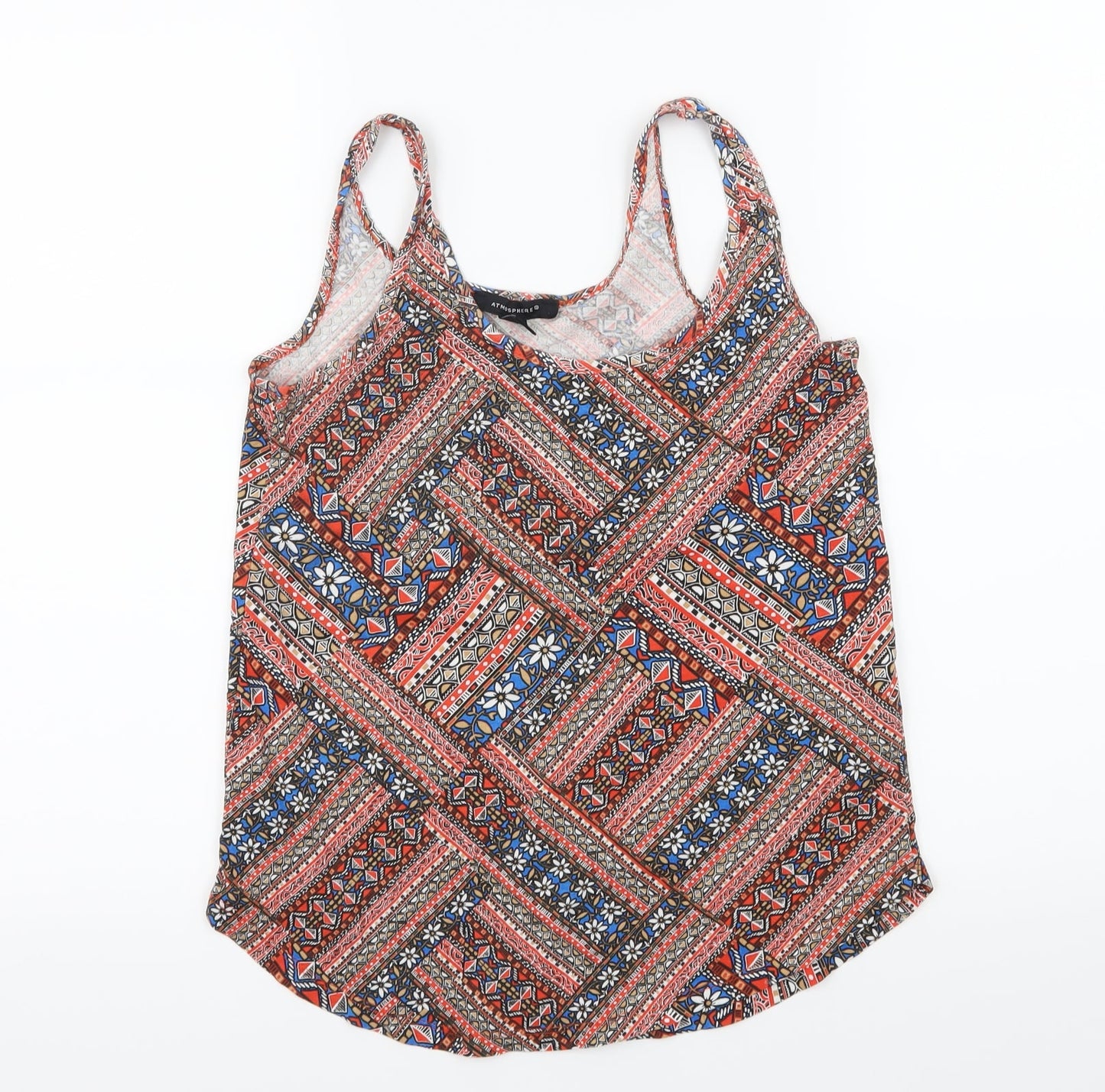 Primark Womens Red Geometric  Basic Tank Size 6