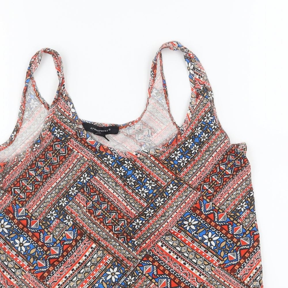 Primark Womens Red Geometric  Basic Tank Size 6