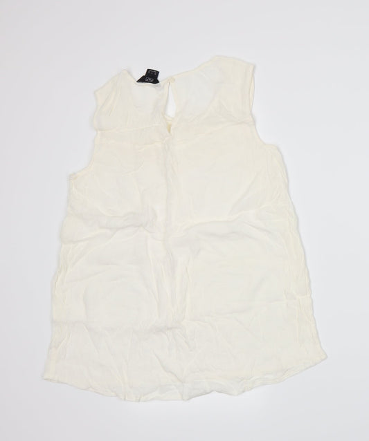 F&F Womens White   Basic Tank Size 10