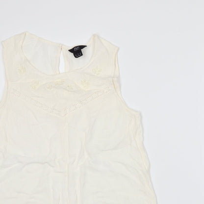 F&F Womens White   Basic Tank Size 10