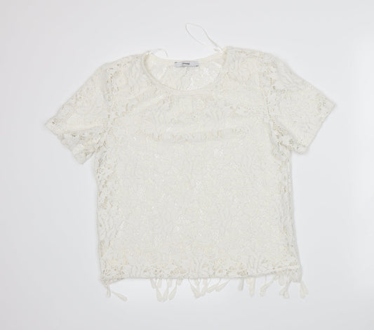 George Womens White   Basic T-Shirt Size 10