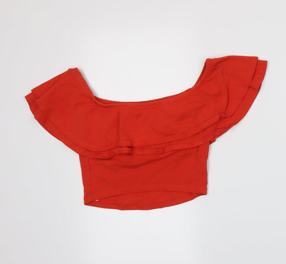 Miss Selfridge Womens Red   Basic T-Shirt Size 6