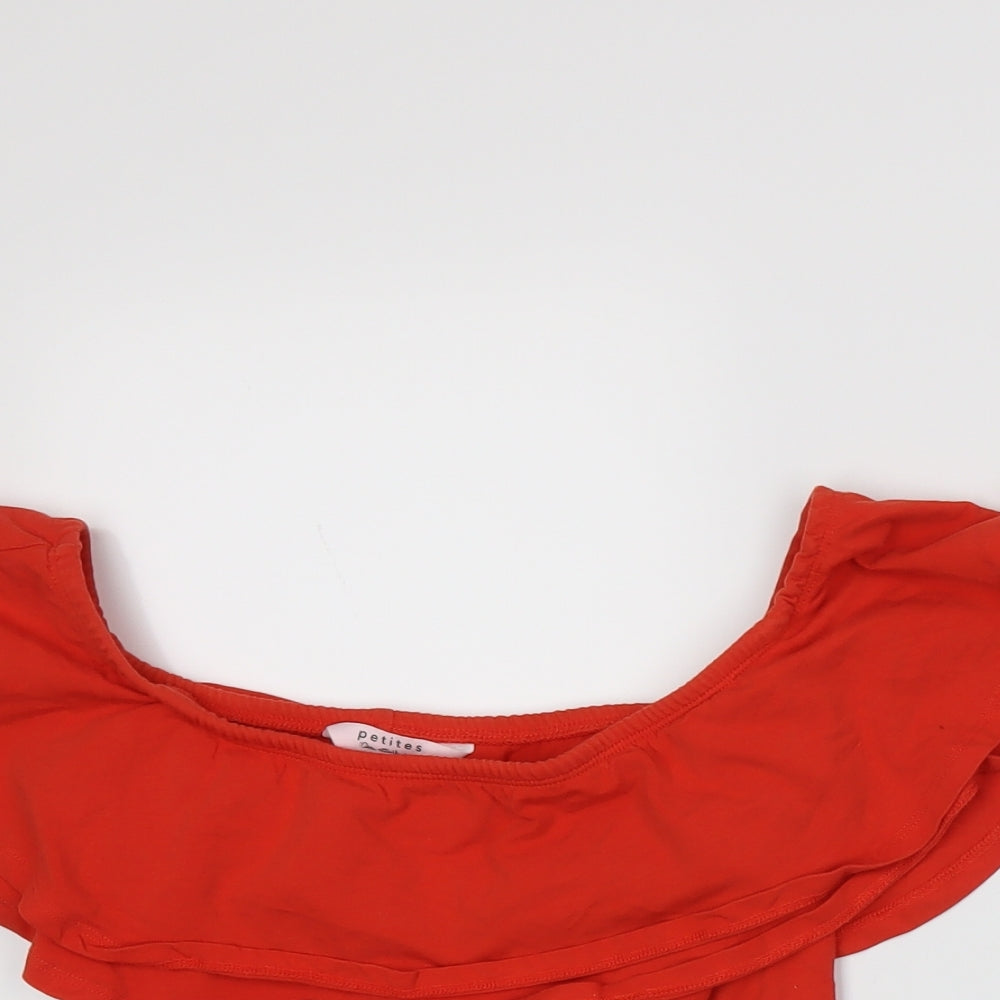 Miss Selfridge Womens Red   Basic T-Shirt Size 6