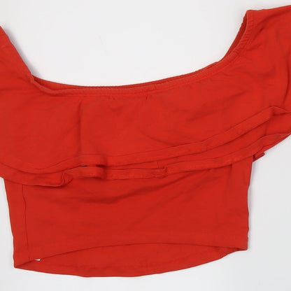 Miss Selfridge Womens Red   Basic T-Shirt Size 6