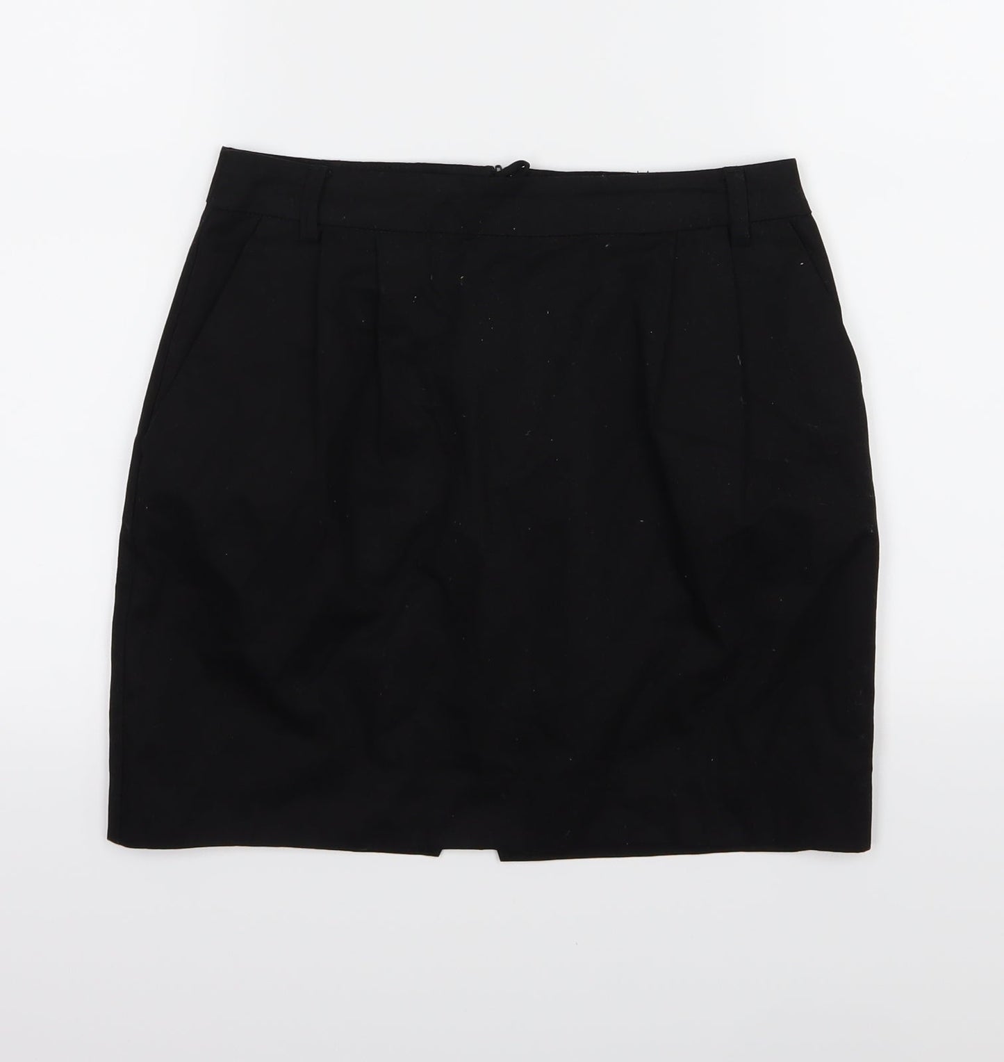 H&M Womens Black  Rayon A-Line Skirt Size 8