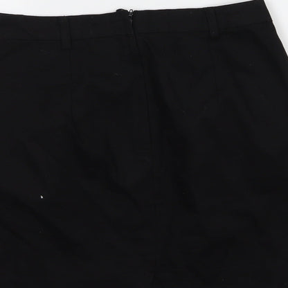 H&M Womens Black  Rayon A-Line Skirt Size 8